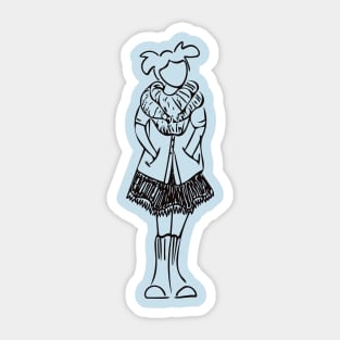 Bundled Kawaii Girl Sticker